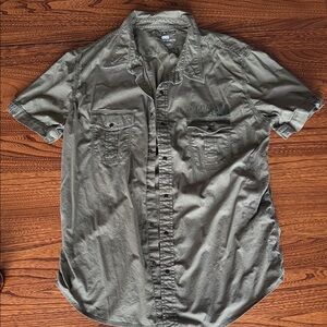 Arizona Rugged Military-Style Short Sleeve Shirt - Olive Green